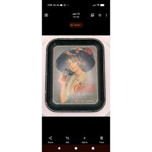 Coca-Cola Metal Serving Tray | Drink Coca-Cola | Original Patina